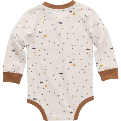 Image showing  Baby Boys' Printed Long-Sleeve Henley Bodysuit