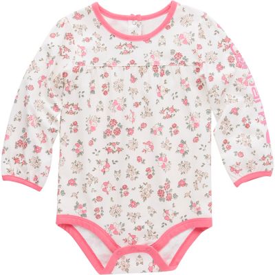 Carhartt Girls' Floral Crew Neck Long-Sleeve Bodysuit