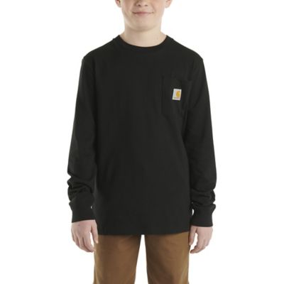 Carhartt Boys' Long-Sleeve Crew Neck Pocket T-Shirt