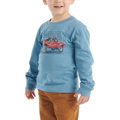 Image showing  Boys' Crew Neck Long-Sleeve Truck T-Shirt