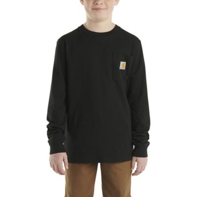 Image showing 0 th Carhartt Boys' Crew Neck Long-Sleeve Pocket T-Shirt