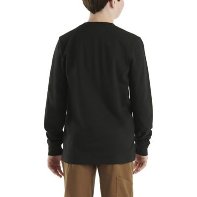 Image showing 2 th Carhartt Boys' Crew Neck Long-Sleeve Pocket T-Shirt