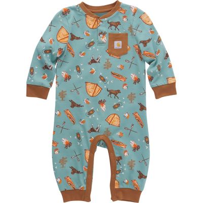 Carhartt Boys' Printed Long-Sleeve Coveralls