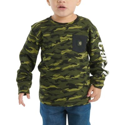 Carhartt Boys' Camo Long-Sleeve Pocket T-Shirt