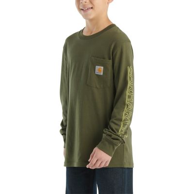 Image showing  Boys' Long-Sleeve Henley Pocket T-Shirt