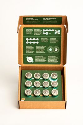 Better Battery Co. 12-C Cell Long Lasting Performance Carbon Neutral Batteries with Storage Box and Recycling Program