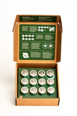 Better Battery Co. 12- D Cell Long Lasting Performance Carbon Neutral Batteries with Storage Box and Recycling Program