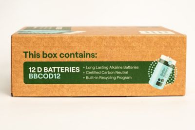 Image showing  12- D Cell Long Lasting Performance Carbon Neutral Batteries with Storage Box and Recycling Program