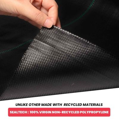 Image showing  Black 3.5 oz. 6 ft. x 500 ft. Premium Pro Garden Weed Barrier Landscape Fabric, Lightweight, Heavy Duty