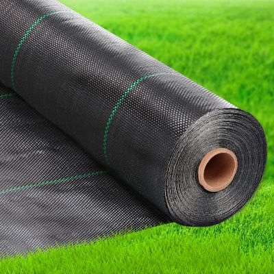 Image showing  6 ft. x 100 ft. Premium Pro Garden Weed Barrier Landscape Fabric, Black, 5 oz., Lightweight, Heavy-Duty
