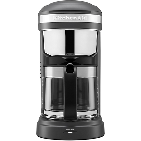 KitchenAid 12-Cup Drip Coffee Maker with Spiral Showerhead and Programmable Warming Plate in Matte Charcoal Gray