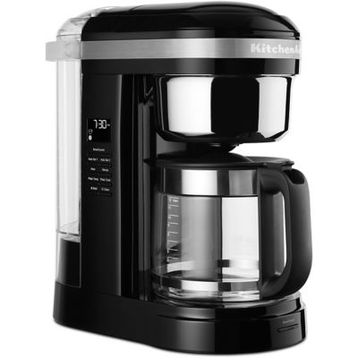 Image showing  12-Cup Drip Coffee Maker with Spiral Showerhead and Programmable Warming Plate in Onyx Black