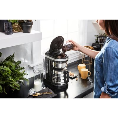 Image showing 5 th KitchenAid 12-Cup Drip Coffee Maker with Spiral Showerhead and Programmable Warming Plate in Onyx Black