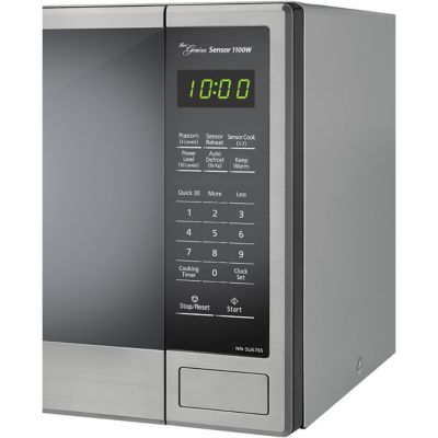 Image showing  Genius Sensor 1.3 cu. ft. 1100W Countertop Microwave Oven in Stainless Steel