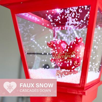 Image showing  70 in. Musical Snowy Valentine's Day Street Lamp Lantern