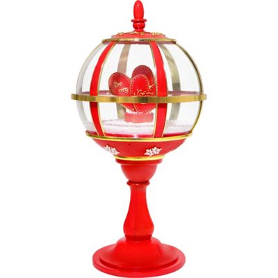Fraser Hill Farm 23 in. Musical Snowy Tabletop Valentine's Day Lantern