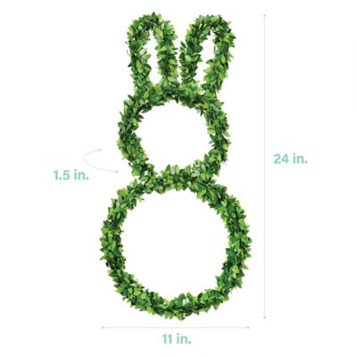 Image showing  24 in. Boxwood Bunny Wreath
