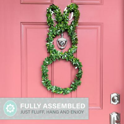 Image showing  24 in. Boxwood Bunny Wreath