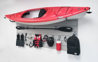 CrownWall 8ft. x 4ft. Kayak Organization Slat Wall Kit, Gray