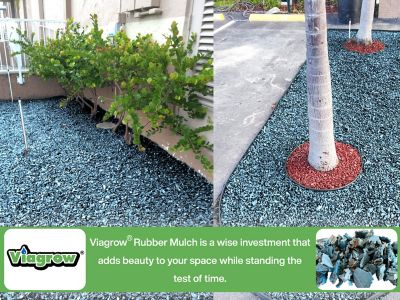 Image showing  1.5 cu. ft. Blue Rubber Playground & Landscape Mulch, 11.2 gal./42.3 L