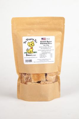 The Wagging Tail Bakery Peanut Butter Flavored, Hard Crunchy Treat made with Natural Ingredients and No Preservatives, 6 oz.