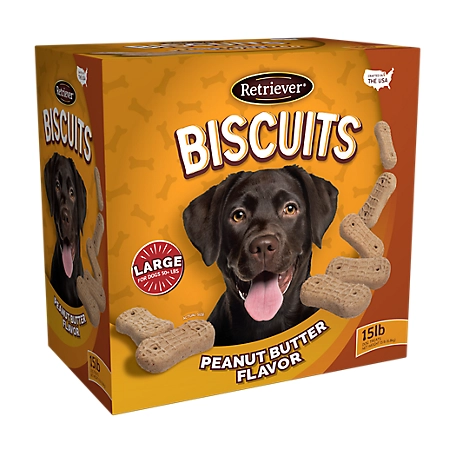 Retriever Large Peanut Butter Dog Biscuit, 15 lb.
