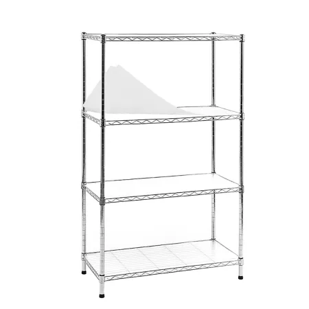 EFINE NSF Certified 4-Tier Carbon Steel Wire Chrome Garage Storage Rack (30 in W x 47 in H x 14 in D) Freestanding Shelving Units