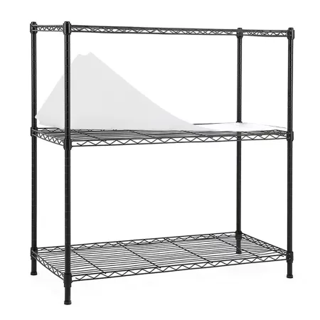 EFINE Black 3-Tier Carbon Steel Wire Garage Storage Rack NSF Certified (36" W x 36" H x 16" D) Freestanding Shelving Units