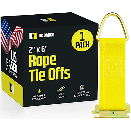 DC Cargo E-Track Rope Tie-Off, 2 in. x 6 in.,Yellow