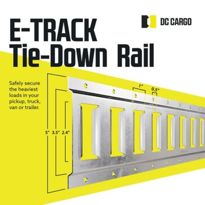 Image showing  Galvanized E-Track Rail, Horizontal, 3 ft.