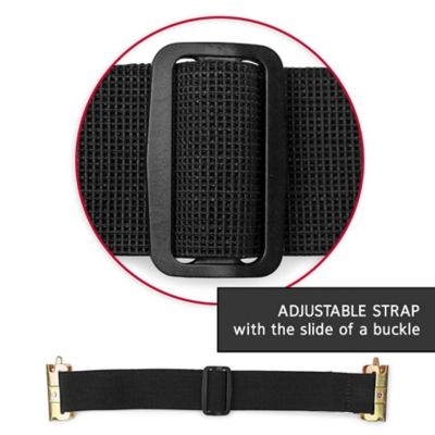 Image showing  E-Track Bungee Strap, 2 in. x 12 in. - 22 in. 2 pk.