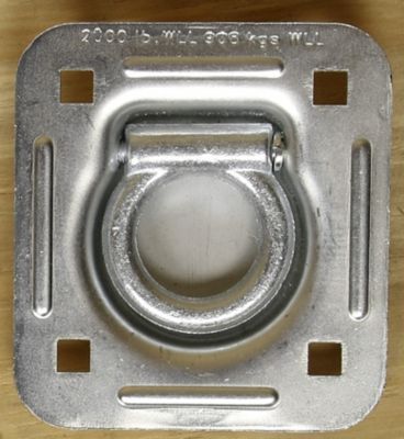 Image showing  Recessed Pan D-Ring, Square, 2,000 lb. WLL