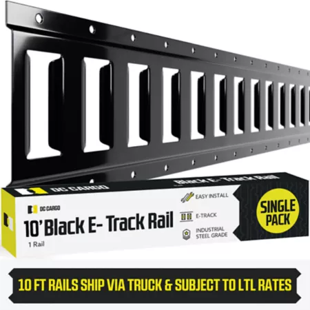 DC Cargo Powder Coated E-Track Track Horizontal 10' Black Cargo Carrier Accessories