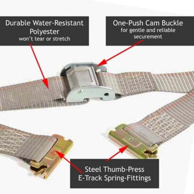 Image showing  E-Track Cam Buckle Strap, 2 in. x 16 ft., Grey