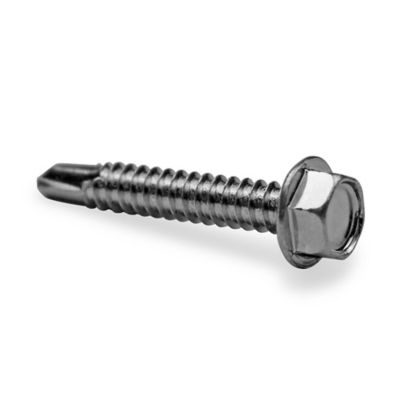 Image showing  Metal Screws, 1.5 in., Hex Head, Self-Drilling Tips, 10 pk.