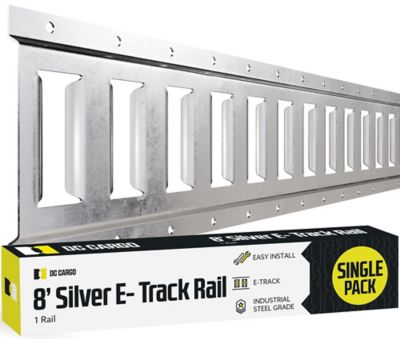 DC Cargo E-Track Rail, Horizontal, Galvanized, 8 ft.