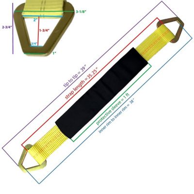 Image showing  2 in. x 36 in. Axle Strap, 3,333 lb. Capacity