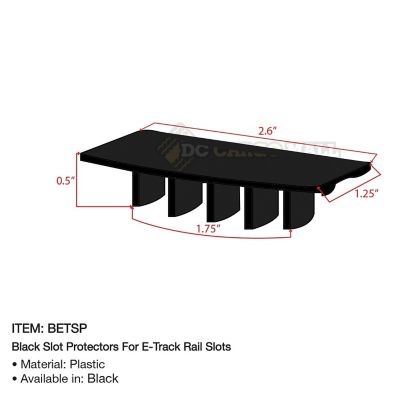 Image showing  Black Slot Protectors for E-Track Rail Slots, 10 pk.