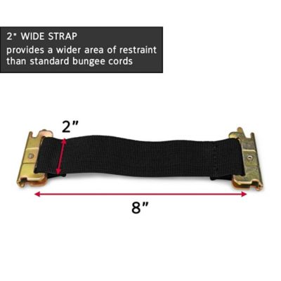 Image showing  E-Track Bungee Straps, 2 in. x 8 in., 2-Pack