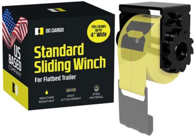 DC Cargo Heavy Duty Flatbed Winch Kit - Includes 4 Sliding Winches 4x30 039 Straps Dot M 726139