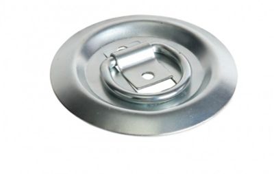 Image showing  Flush Mount Pan Fitting D-Ring, Steel Pan, 400 lb. WLL
