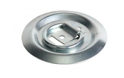 Image showing  Flush Mount Pan Fitting D-Ring, Steel Pan, 400 lb. WLL