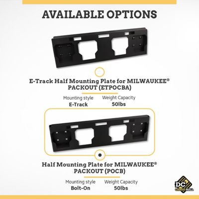 Image showing 5 th DC Cargo Half Mounting Plate for Milwaukee Packout Securement
