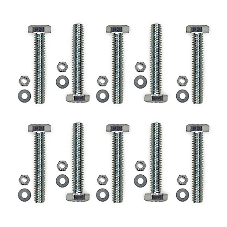 DC Cargo Bolts Nuts and Washers, 1.5 in., Hex Head, Galvanized, 10 pk.
