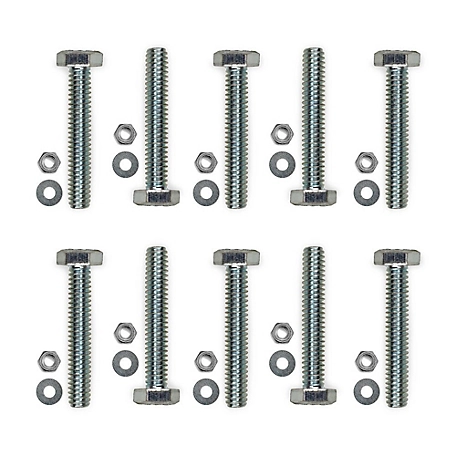 DC Cargo Bolts Nuts and Washers, 1.5 in., Hex Head, Galvanized, 10 pk.