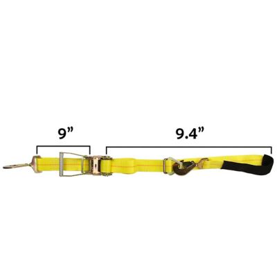 Image showing 8 th DC Cargo 2 in. x 114 in. Axle Strap with Ratchet, Snap Hooks, 3,333 lb. Capacity