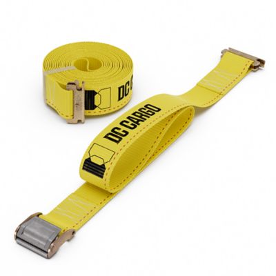 US Cargo Control C312FNH1012-Y 2 x 12' Yellow Cam Strap w/ Plate Trai