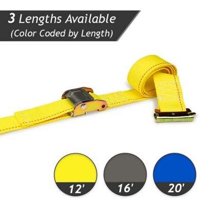 Image showing 6 th DC Cargo E-Track Cam Buckle Strap, 2 in. x 12 ft., Yellow