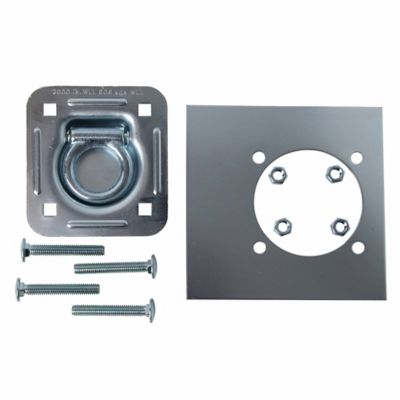 DC Cargo Recessed Pan D-Ring with Backing Plate, Square, 2,000 lb. WLL