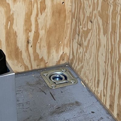 Image showing  Recessed Pan D-Ring with Backing Plate, Square, 2,000 lb. WLL